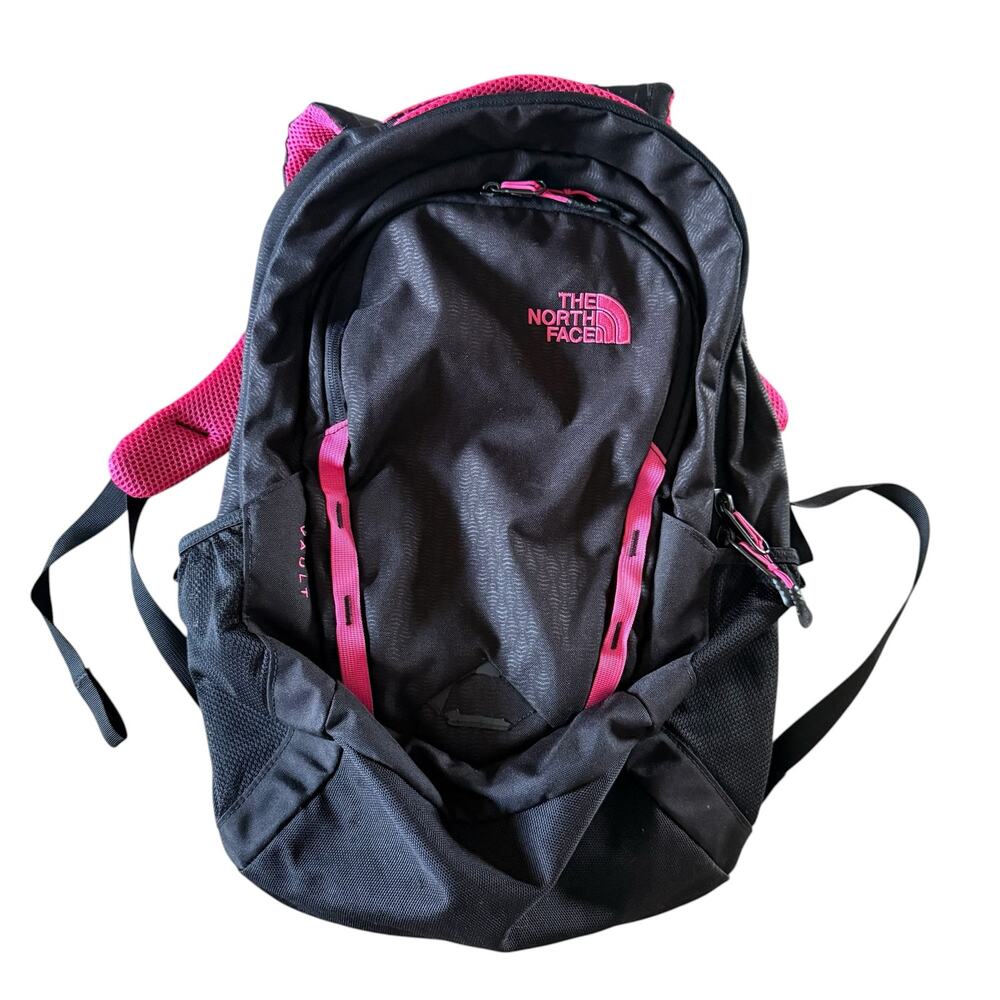The North Face Padded Laptop Flexvent Vault Backpack Black/Pink